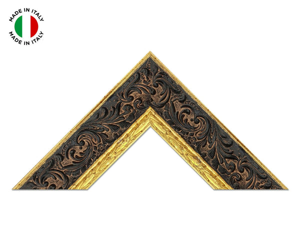 Cornice in Legno per Quadri Varie Misure nero oro anticato