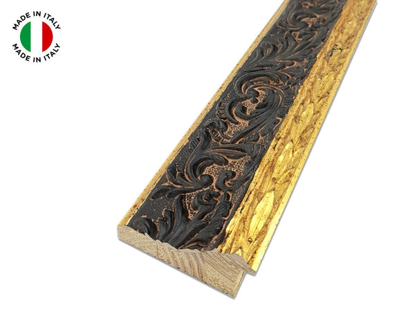 Cornice in Legno per Quadri Varie Misure nero oro anticato