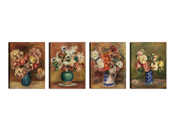 Quadri Stampa su Tela con Telaio in Legno 4 pezzi Pierre Auguste Renoir