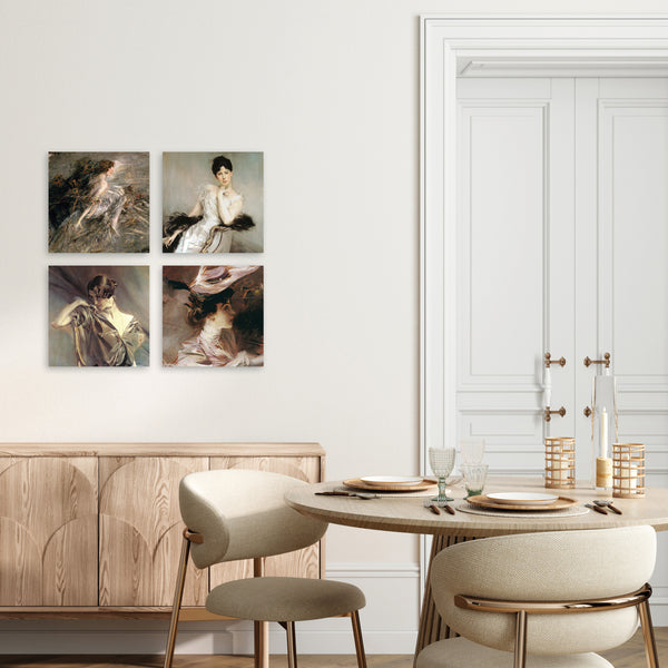 Quadri Stampa su Tela con Telaio in Legno 4 pezzi Giovanni Boldini