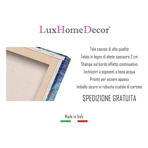 Quadri Stampa su Tela con Telaio in Legno 3 pezzi Claude Monet Ninfee