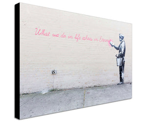 Banksy Street Art - Canvas Wall Art Framed Print - Various Sizes