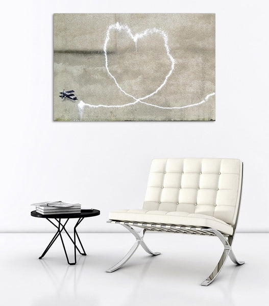 Banksy Street Art - Canvas Wall Art Framed Print - Various Sizes