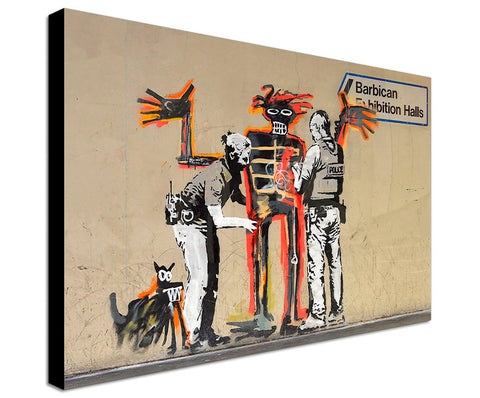 Banksy Street Art - Canvas Wall Art Framed Print - Various Sizes