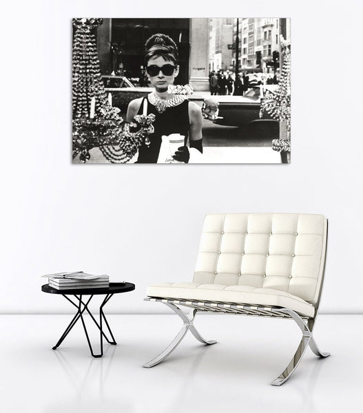 Audrey Hepburn - Breakfast at Tiffany's - Canvas Wall Art Framed Print - Various Sizes