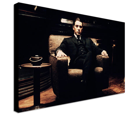 The Godfather Al Pacino - Canvas Wall Art Framed Print - Various Sizes