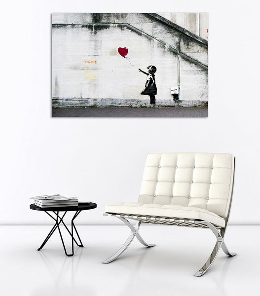 Banksy Balloon Girl There Is Always Hope - Canvas Wall Art Framed Print - Various Sizes