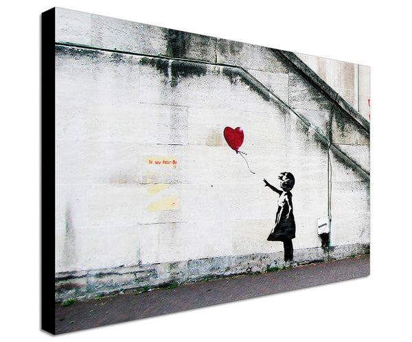 Banksy Balloon Girl There Is Always Hope - Canvas Wall Art Framed Print - Various Sizes