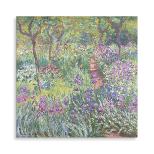 Quadro Stampa su Tela con Telaio in Legno Claude Monet - The Artist’s Garden in Giverny