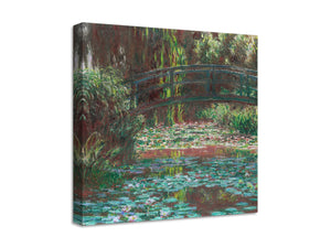 Quadro Stampa su Tela con Telaio in Legno Claude Monet - Water Lily Pond