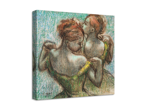 Quadro Stampa su Tela con Telaio in Legno Edgar Degas - Two Dancers