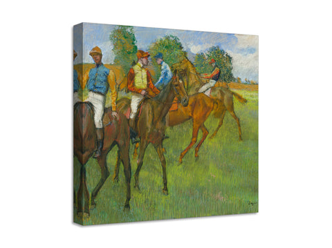 Quadro Stampa su Tela con Telaio in Legno Edgar Degas - Before the Race