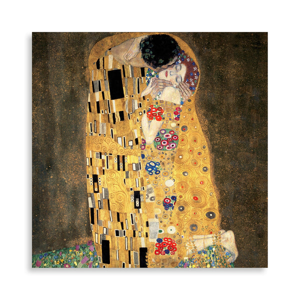 Quadro Stampa su Tela con Telaio in Legno Gustav Klimt - The Kiss