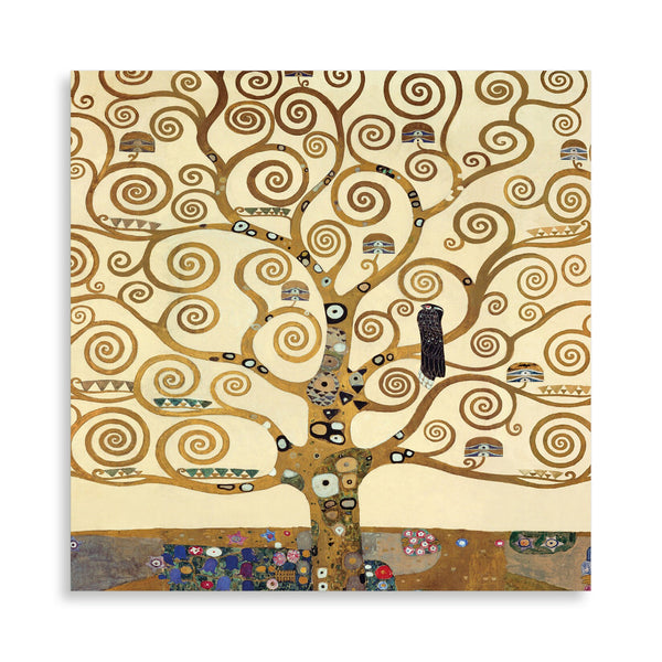 Quadro Stampa su Tela con Telaio in Legno Gustav Klimt - The Tree of Life