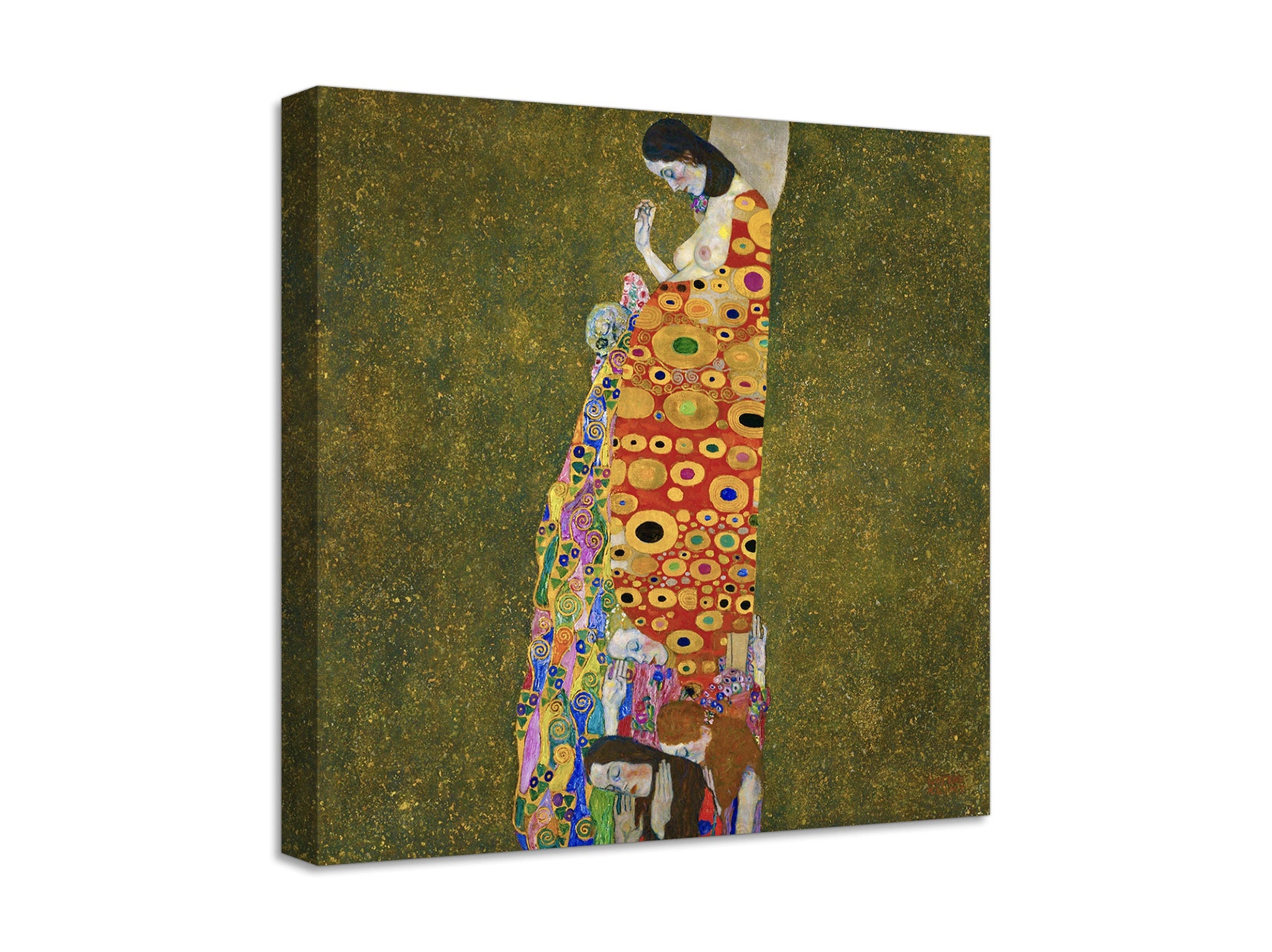 Quadro Stampa su Tela con Telaio in Legno Gustav Klimt - Hope