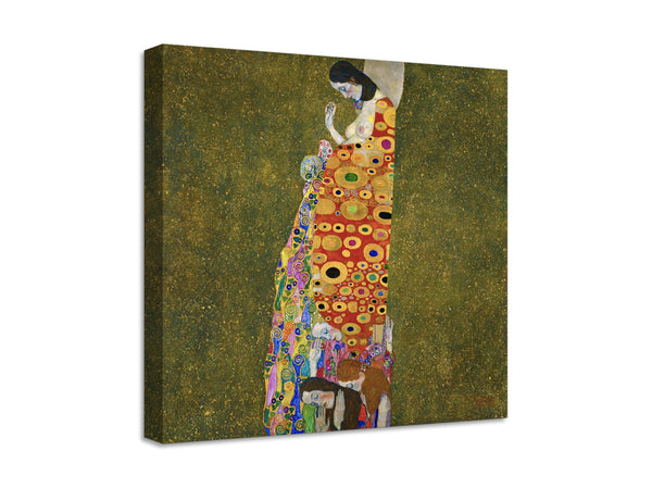 Quadro Stampa su Tela con Telaio in Legno Gustav Klimt - Hope