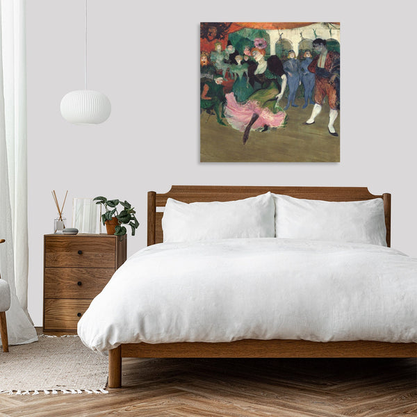 Quadro Stampa su Tela con Telaio in Legno Henri de Toulouse–Lautrec - Marcelle Lender Dancing