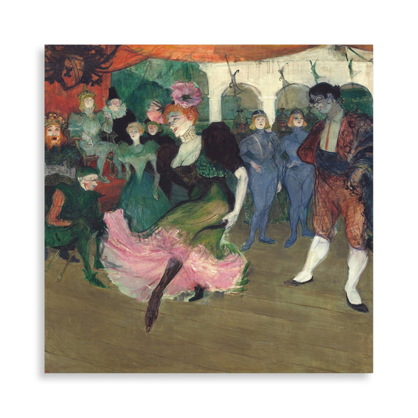 Quadro Stampa su Tela con Telaio in Legno Henri de Toulouse–Lautrec - Marcelle Lender Dancing