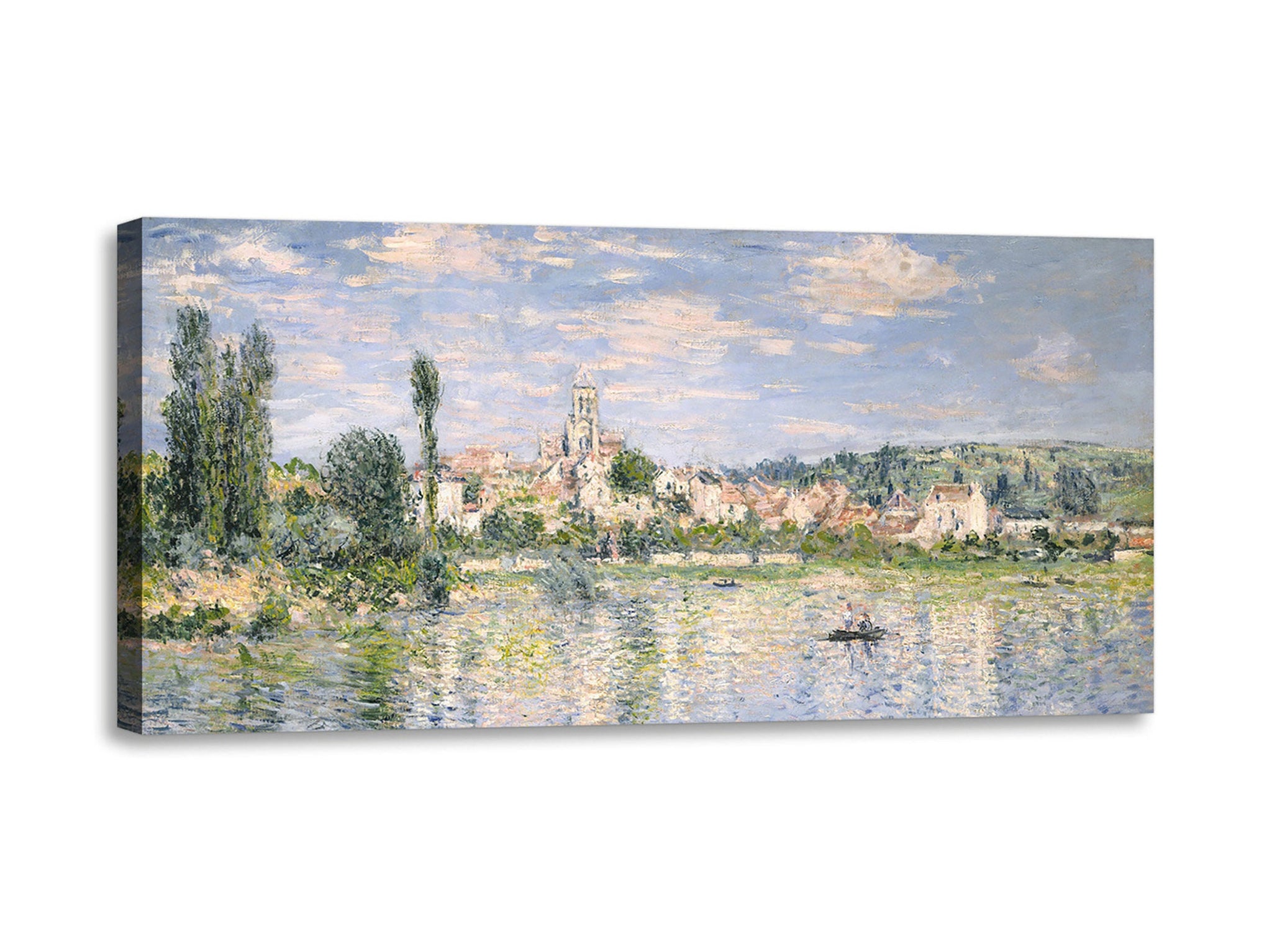 Quadro Stampa su Tela con Telaio in Legno Claude Monet - Vétheuil in Summer