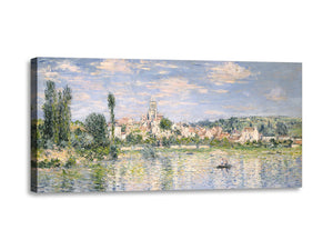 Quadro Stampa su Tela con Telaio in Legno Claude Monet - Vétheuil in Summer