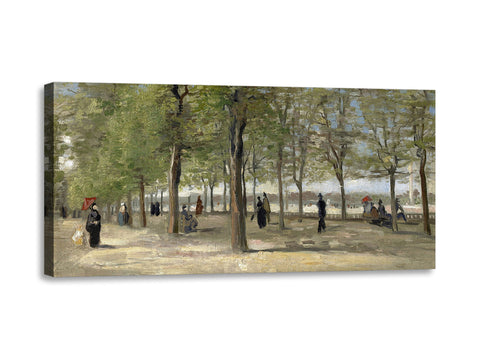 Quadro Stampa su Tela con Telaio in Legno Vincent van Gogh - Terrace in the Luxembourg Gardens