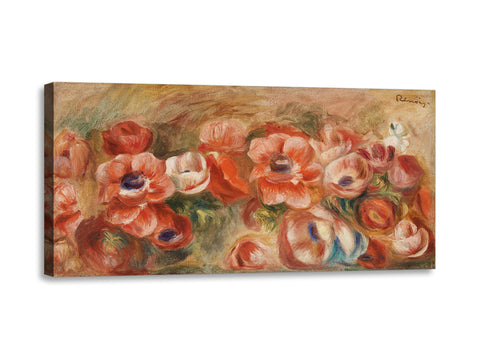 Quadro Stampa su Tela con Telaio in Legno Pierre-Auguste Renoir - Anemones