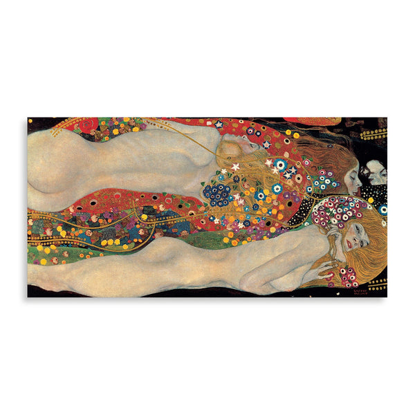 Quadro Stampa su Tela con Telaio in Legno Gustav Klimt - Sea Serpents