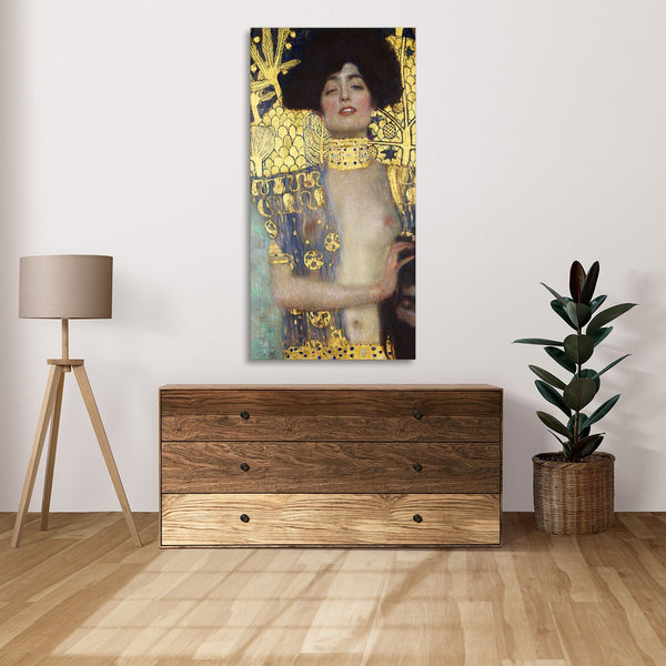 Quadro Stampa su Tela con Telaio in Legno Gustav Klimt - Judith and the Head of Holofernes