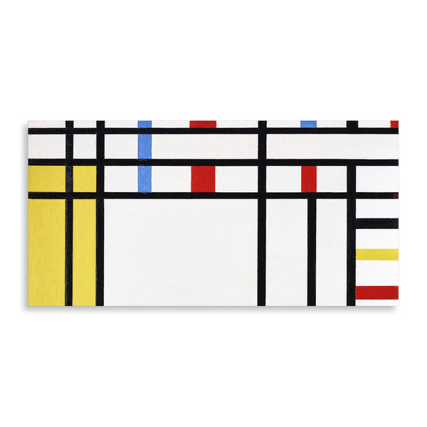 Quadro Stampa su Tela con Telaio in Legno Piet Mondrian - Composition