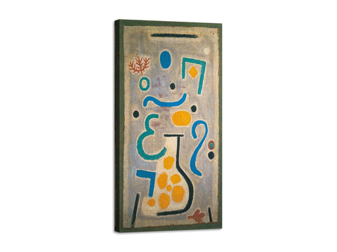 Quadro Stampa su Tela con Telaio in Legno Paul Klee - Die Vase