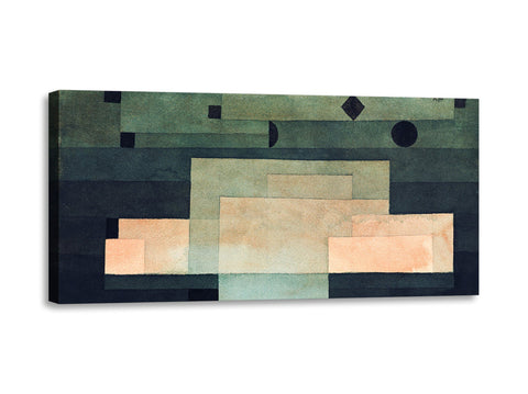 Quadro Stampa su Tela con Telaio in Legno Paul Klee - The Firmament Above the Temple