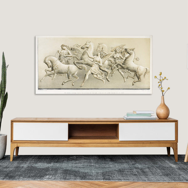 Quadro Stampa su Tela con Telaio in Legno Matthew Digby wyatt - Hours leading forth the horses