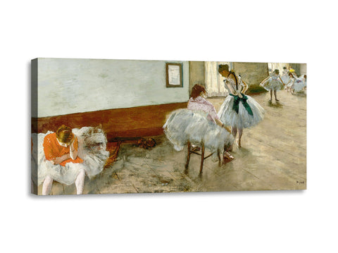 Quadro Stampa su Tela con Telaio in Legno Edgar Degas - The Dance Lesson