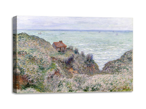 Quadro Stampa su Tela con Telaio in Legno Claude Monet - Cabin of the Customs Watch