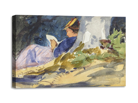 Quadro Stampa su Tela con Telaio in Legno John Singer Sargent - Resting