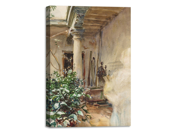 Quadro Stampa su Tela con Telaio in Legno John Singer Sargent - The Patio