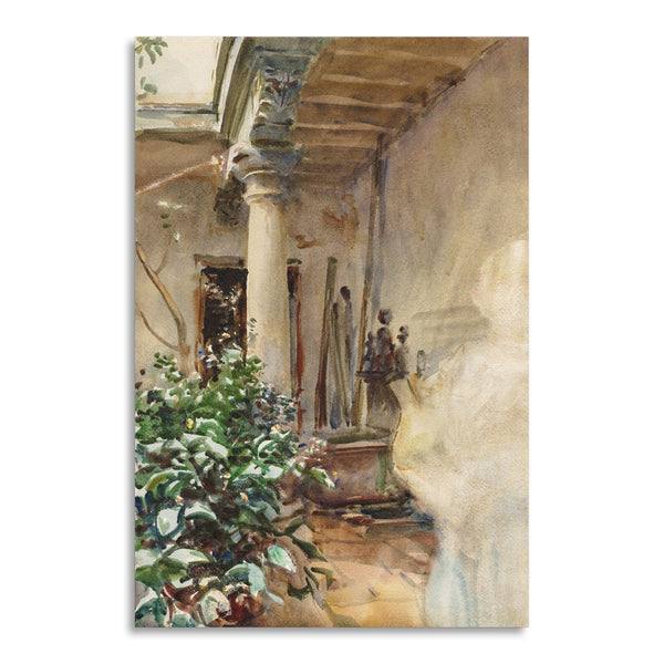 Quadro Stampa su Tela con Telaio in Legno John Singer Sargent - The Patio