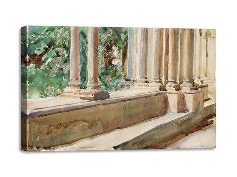 Quadro Stampa su Tela con Telaio in Legno John Singer Sargent - Tarragona Terrace and Garden