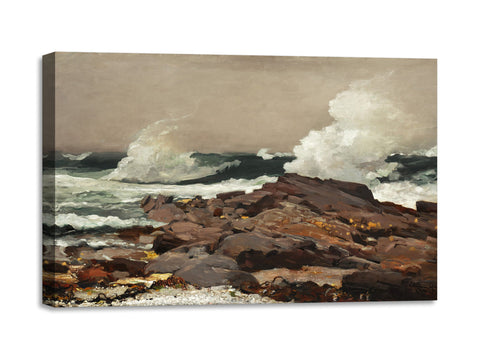 Quadro Stampa su Tela con Telaio in Legno Winslow Homer - Eastern Point