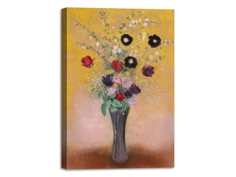 Quadro Stampa su Tela con Telaio in Legno Odilon Redon - Vase of Flowers