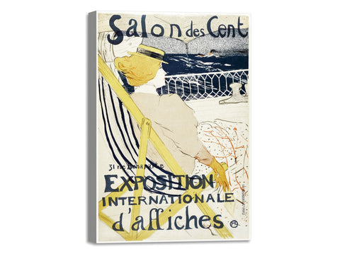 Quadro Stampa su Tela con Telaio in Legno Henri de Toulouse–Lautrec - Salon des Cent
