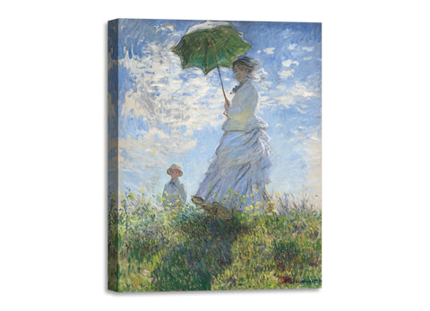 Quadro Stampa su Tela con Telaio in Legno Claude Monet - Madame Monet and Her Son