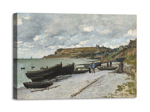 Quadro Stampa su Tela con Telaio in Legno Claude Monet - Sainte-Adresse