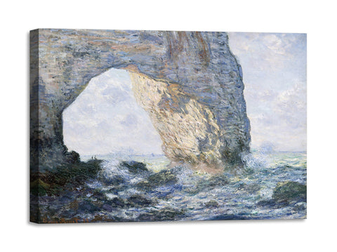 Quadro Stampa su Tela con Telaio in Legno Claude Monet - The Cliffs at Étretat