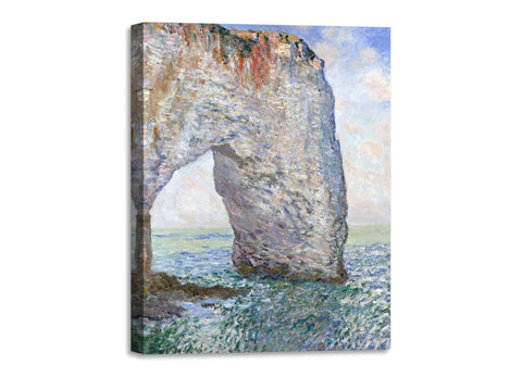 Quadro Stampa su Tela con Telaio in Legno Claude Monet - The Manneporte near Étretat