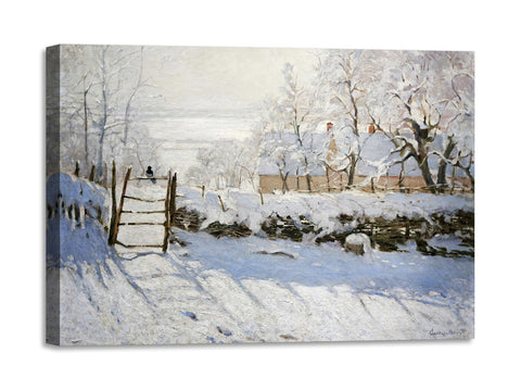 Quadro Stampa su Tela con Telaio in Legno Claude Monet - The Magpie