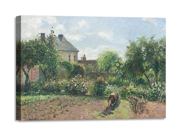 Quadro Stampa su Tela con Telaio in Legno Camille Pissarro - The Artist’s Garden at Eragny