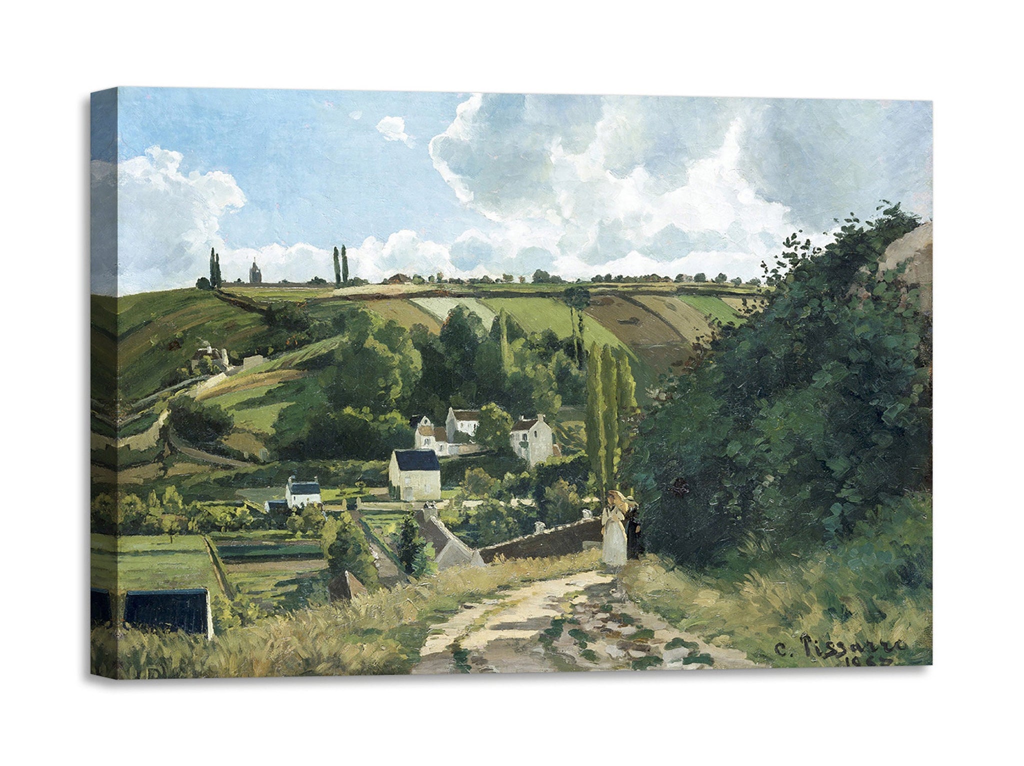 Quadro Stampa su Tela con Telaio in Legno Camille Pissarro - Jalais Hill, Pontoise