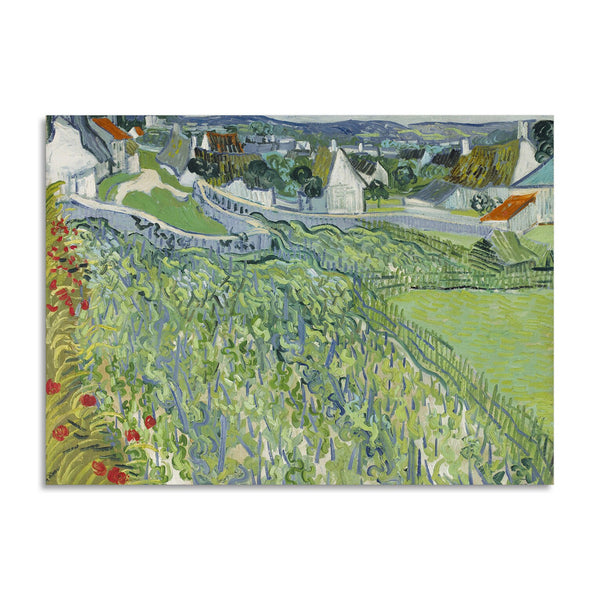 Quadro Stampa su Tela con Telaio in Legno Vincent van Gogh - Vineyards at Auvers