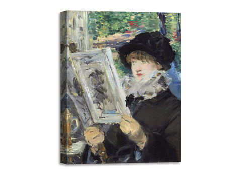 Quadro Stampa su Tela con Telaio in Legno Edouadr Manet - Woman Reading